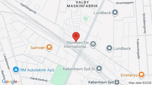 Lejligheder til salg i Valby - kort over placeringen