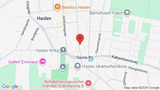 Lejligheder til salg i Haslev - kort over placeringen
