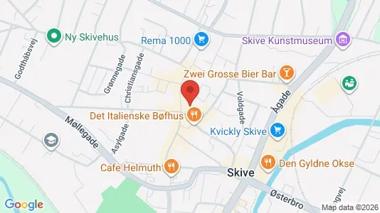 Lejligheder til salg i Skive - kort over placeringen