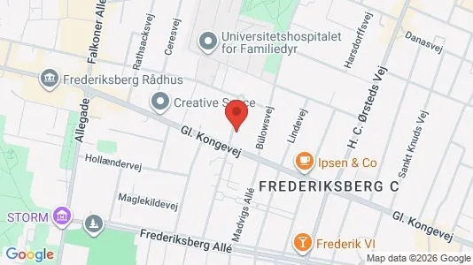 Lejligheder til salg i Frederiksberg C - kort over placeringen