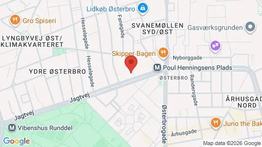 Lejligheder til salg i Østerbro - kort over placeringen