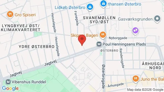 Lejligheder til salg i Østerbro - kort over placeringen