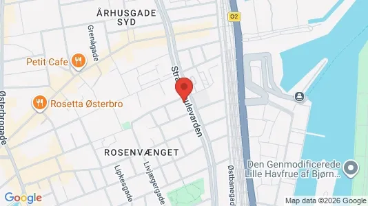 Lejligheder til salg i Østerbro - kort over placeringen