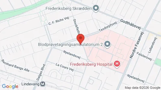 Lejligheder til salg i Frederiksberg - kort over placeringen