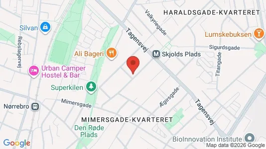 Lejligheder til salg i Nørrebro - kort over placeringen