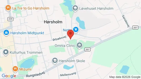 Lejligheder til salg i Hørsholm - kort over placeringen