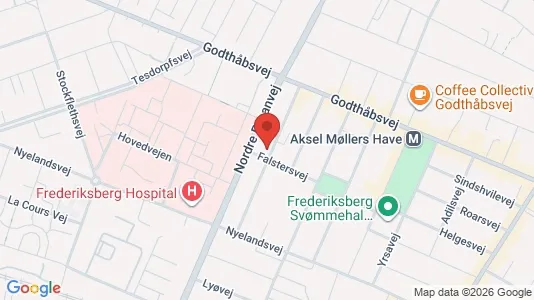 Lejligheder til salg i Frederiksberg - kort over placeringen
