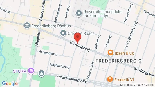 Lejligheder til salg i Frederiksberg C - kort over placeringen