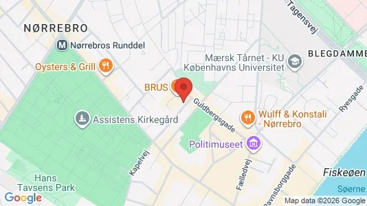 Lejligheder til salg i Nørrebro - kort over placeringen