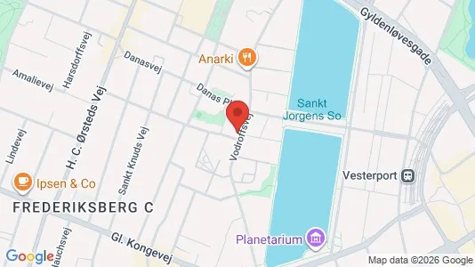 Lejligheder til salg i Frederiksberg C - kort over placeringen