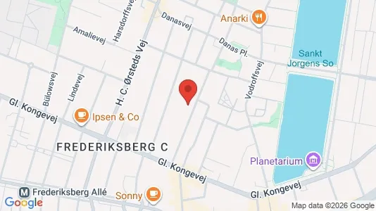 Lejligheder til salg i Frederiksberg C - kort over placeringen