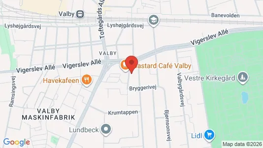 Lejligheder til salg i Valby - kort over placeringen