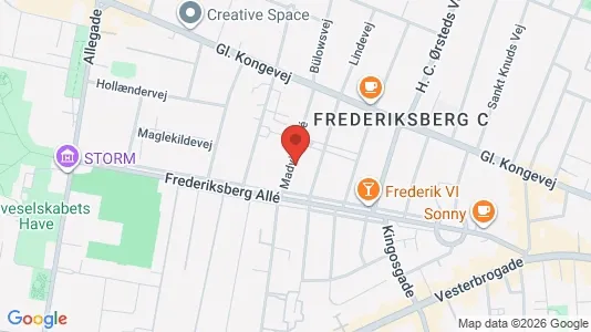 Lejligheder til salg i Frederiksberg C - kort over placeringen