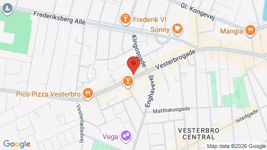 Lejligheder til salg i Vesterbro - kort over placeringen