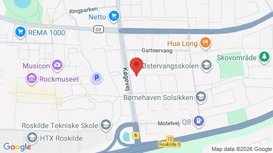 Lejligheder til salg i Roskilde - kort over placeringen