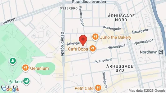 Lejligheder til salg i Østerbro - kort over placeringen