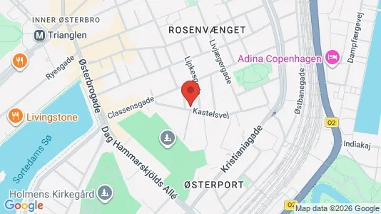 Lejligheder til salg i Østerbro - kort over placeringen