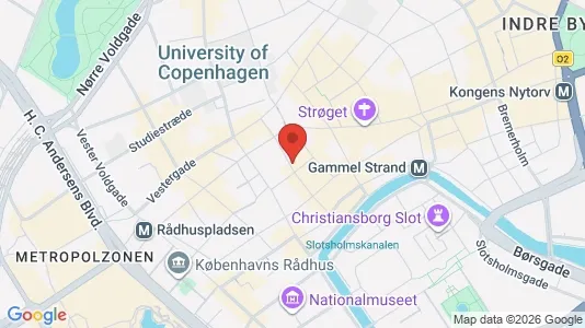 Lejligheder til salg i København K - kort over placeringen