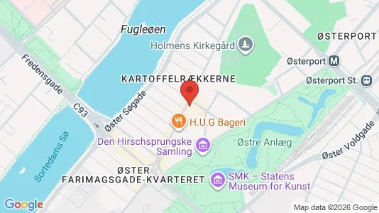 Lejligheder til salg i Østerbro - kort over placeringen