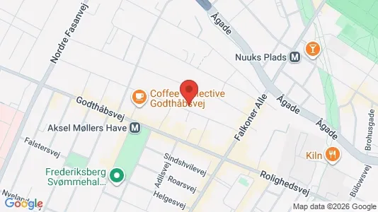 Lejligheder til salg i Frederiksberg - kort over placeringen
