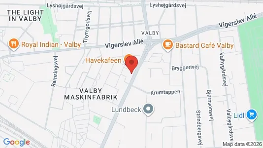 Lejligheder til salg i Valby - kort over placeringen