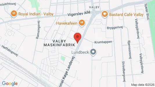 Lejligheder til salg i Valby - kort over placeringen
