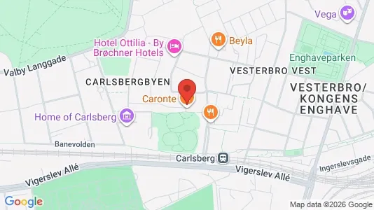 Lejligheder til salg i Vesterbro - kort over placeringen