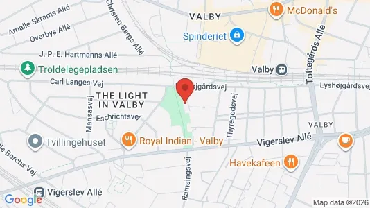 Lejligheder til salg i Valby - kort over placeringen