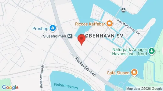 Lejligheder til salg i København SV - kort over placeringen