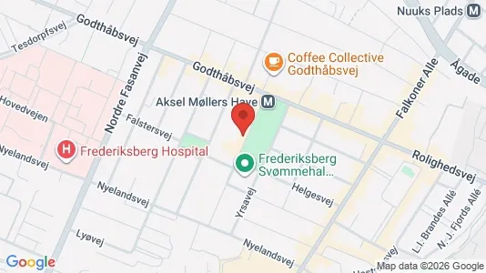 Lejligheder til salg i Frederiksberg - kort over placeringen