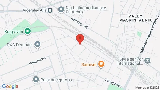 Lejligheder til salg i Valby - kort over placeringen