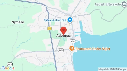 Lejligheder til salg i Aabenraa - kort over placeringen