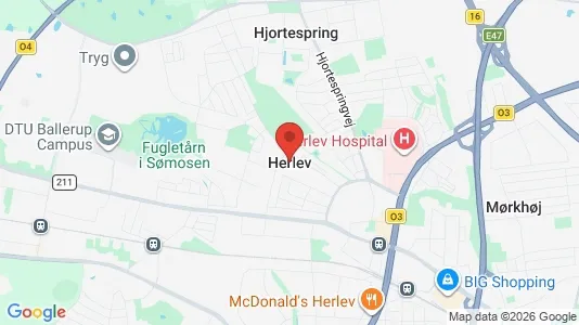 Lejligheder til salg i Herlev - kort over placeringen