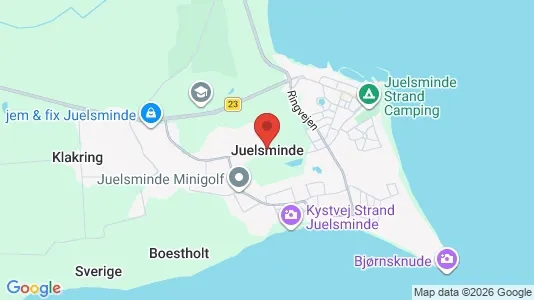 Lejligheder til salg i Juelsminde - kort over placeringen