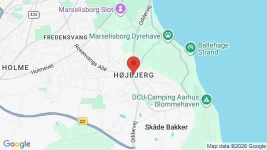 Lejligheder til salg i Højbjerg - kort over placeringen