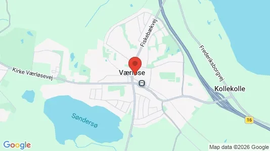 Lejligheder til salg i Værløse - kort over placeringen