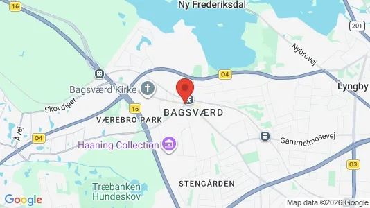 Lejligheder til salg i Bagsværd - kort over placeringen