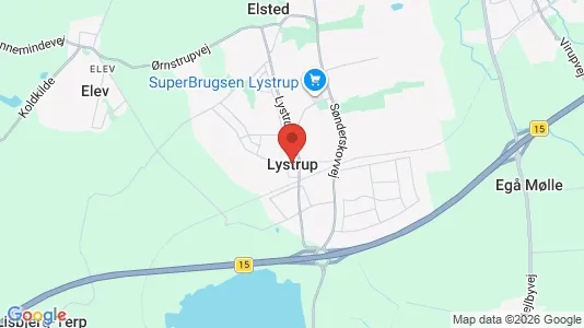 Lejligheder til salg i Lystrup - kort over placeringen