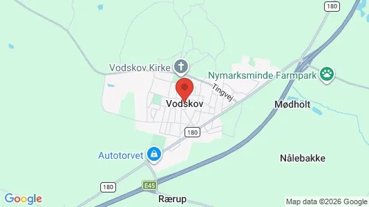 Lejligheder til salg i Vodskov - kort over placeringen