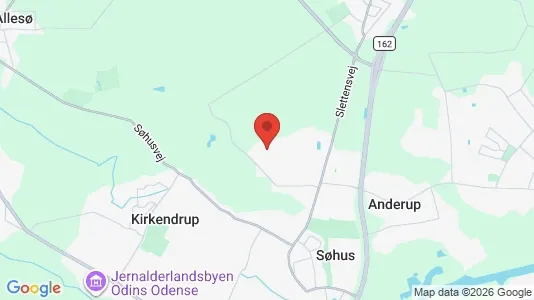 Lejligheder til salg i Odense N - kort over placeringen
