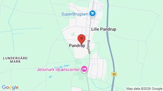 Lejligheder til salg i Pandrup - kort over placeringen